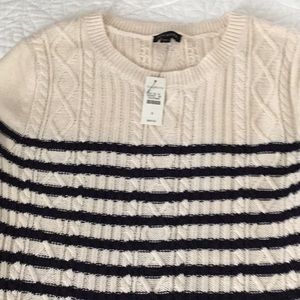 NWT Talbots Striped Sweater with Peplum, Size S